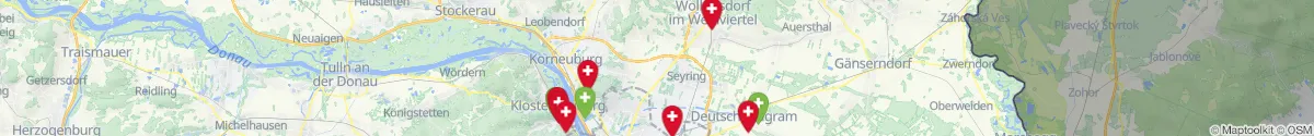 Kartenansicht für Apotheken-Notdienste in der Nähe von Gerasdorf bei Wien (Korneuburg, Niederösterreich)
